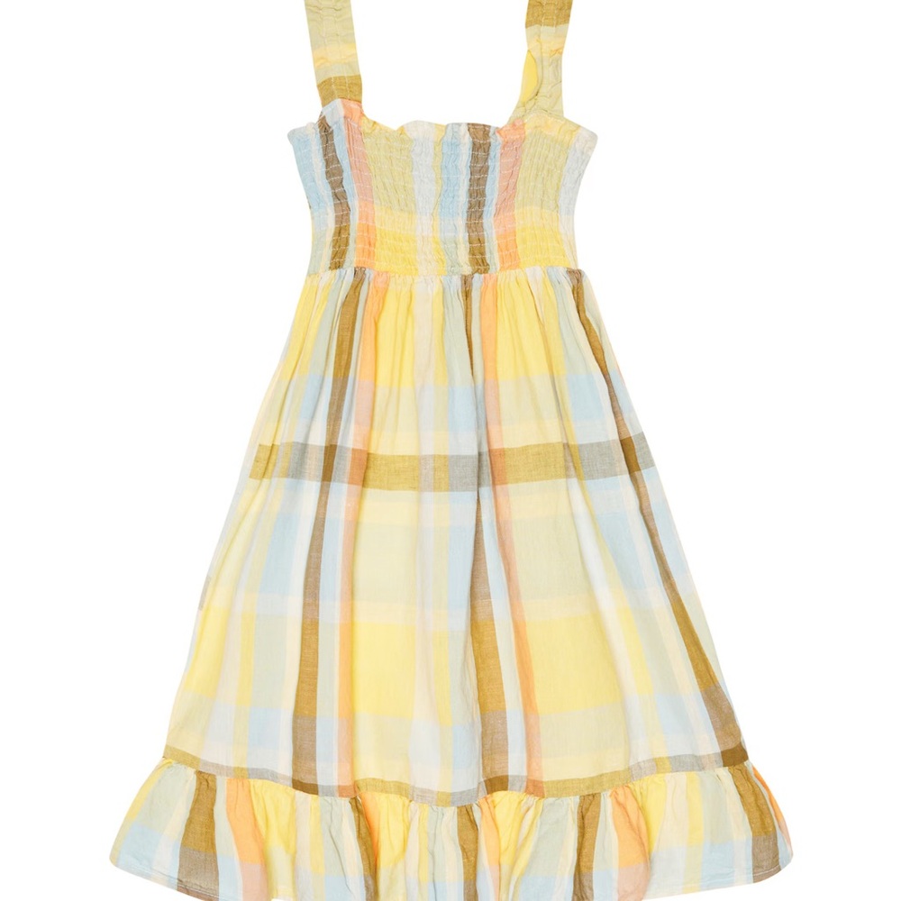 The New Society Kids Roberta Linen Dress, Plaid / Size 2T